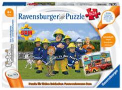 Ravensburger tiptoi Spiel 00046 Puzzle für kleine Entdecker: Feuerwehrmann Sam - 2x24 Teile Kinderpuzzle ab 4 Jahren, für Jungen und Mädchen, 1 Spieler